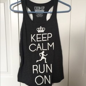 Keep Calm and Run On tank top